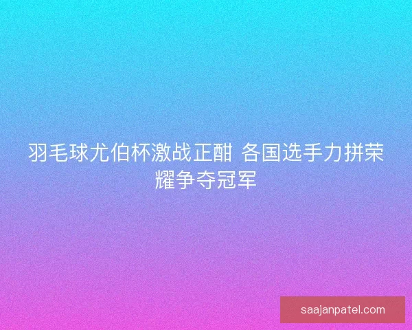 羽毛球尤伯杯激战正酣 各国选手力拼荣耀争夺冠军
