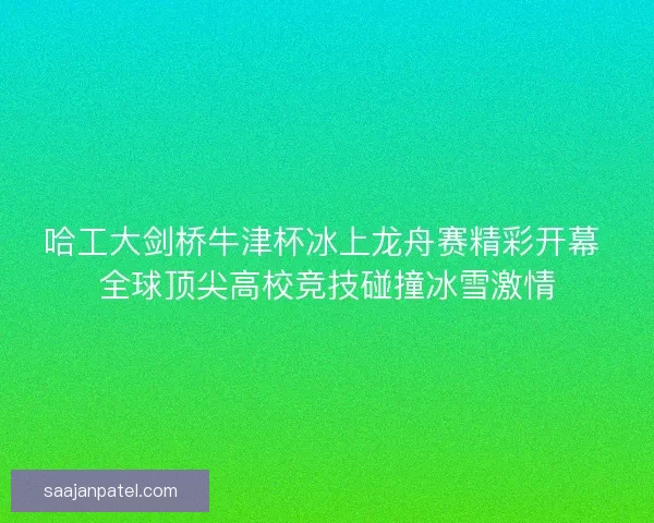 哈工大剑桥牛津杯冰上龙舟赛精彩开幕 全球顶尖高校竞技碰撞冰雪激情