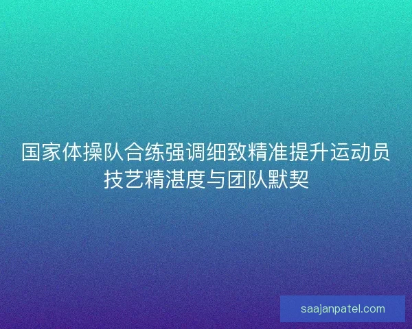 国家体操队合练强调细致精准提升运动员技艺精湛度与团队默契